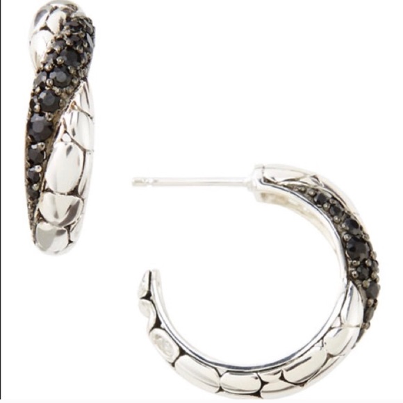 John Hardy Jewelry - John Hardy Kali Black Sapphire Hoop Earrings